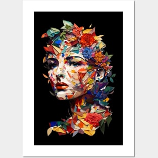 Woman made of Flowers Posters and Art